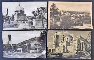 140 db MODERN magyar városképes lap templomokról / 140 modern Hungarian town-view postcards with churches