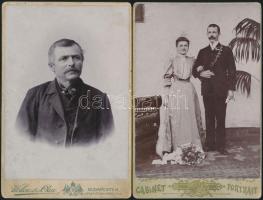 cca 1900 18 db régi keményhátú fotó vegyes méretben