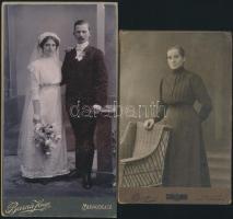 cca 1900 18 db régi keményhátú fotó vegyes méretben