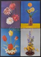 80 db MODERN virágos üdvözlőlap / 80 modern flower themed greeting postcards