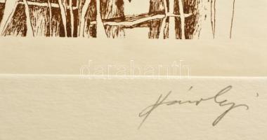 Károlyi András (?-?): Dies Irae I. Rézkarc (8/20), papír, jelzett, 39×28 cm