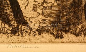 Olvashatatlan jelzéssel: Belgrád. Rézkarc(22/50), papír, jelzett, papír szélein szakadások, 21×29 cm