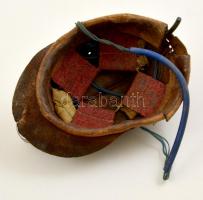 Régi bőr bányászsisak / Miners hat