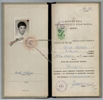 1960-1975 Dráfi Kálmán (1955-) zongoraművész 2 db leckekönyve, Bartók Béla Zeneművészeti Szakiskola,...