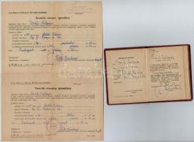 1960-1975 Dráfi Kálmán (1955-) zongoraművész 2 db leckekönyve, Bartók Béla Zeneművészeti Szakiskola,...