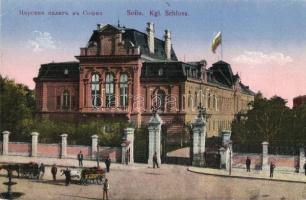 Sofija, Sofia; Kgl. Schloss / royal castle, Bulgarian flag (EK)
