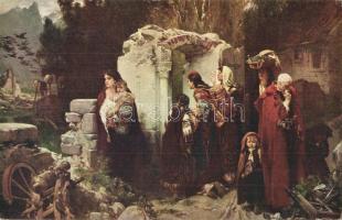 60 db RÉGI művész motívumlap / 60 pre-1945 art motive postcards