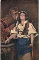 53 db RÉGI hölgy motívumlap / 53 pre-1945 lady motive postcards