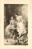 53 db RÉGI hölgy motívumlap / 53 pre-1945 lady motive postcards