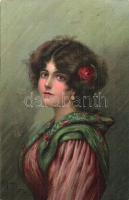 27 db RÉGI Stengel művész litho motívumlap / 27 pre-1945 Stengel litho art motive postcards