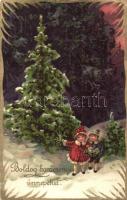 51 db RÉGI üdvözlőlap, sok karácsonyi, dombornyomott és litho / 51 pre-1945 greeting art postcards, many Christmas, embossed and litho