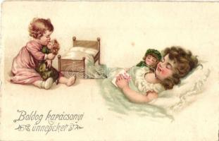 51 db RÉGI üdvözlőlap, sok karácsonyi, dombornyomott és litho / 51 pre-1945 greeting art postcards, ...