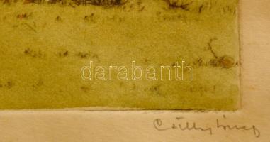 Csillag József (1894-1977):  Rézkarc, papír, jelzett, 24x19 cm