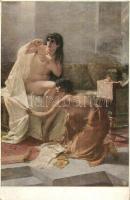 19 db RÉGI enyhén erotikus művészlap / 19 pre-1945 gently erotic art postcards