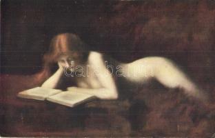 19 db RÉGI enyhén erotikus művészlap / 19 pre-1945 gently erotic art postcards