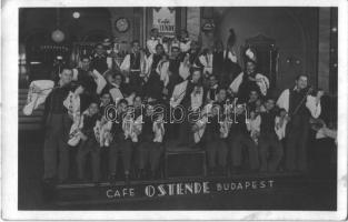 Budapest VII. Café Ostende, Rajkó cigány zenekar - 4 db régi képeslap / 4 pre-1945 postcards