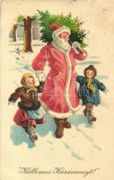 11 db VEGYES újévi és karácsonyi üdvözlőlap / 11 mixed New Year and Christmas greeting cards