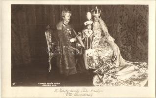 3 db RÉGI uralkodói motívumlap; IV. Károly, Zita és Ottó / 3 pre-1945 Hungarian royalties; Zita, Charles I and Otto the Crown prince