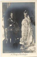 3 db RÉGI uralkodói motívumlap; IV. Károly, Zita és Ottó / 3 pre-1945 Hungarian royalties; Zita, Cha...