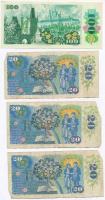 Csehszlovákia 1989. 100K + Szlovákia 1993. (1988) 20K (3x) mindhárom szlovák bélyeggel T:III
Czecho...