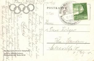2 db RÉGI képeslap a Berlini olimpiai stadionról / 2 pre-1945 postcards of the Berliner Olympic stad...