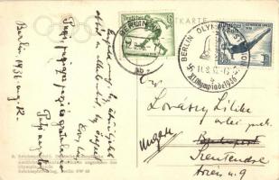 2 db RÉGI képeslap a Berlini olimpiai stadionról / 2 pre-1945 postcards of the Berliner Olympic stad...