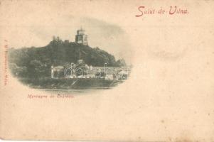 4 db RÉGI külföldi képeslap: Vilna, Marchegg, San Marino, Athens / 4 pre-1945 European town-view pos...