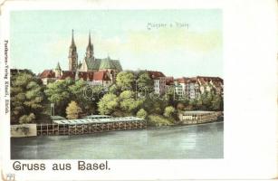 5 db RÉGI svájci képeslap / 5 pre-1945 Swiss postcards: Rorschach, Basel, Rheintal