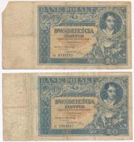 Lengyelország 1929. 10Zl + 1930. 5Zl (2x) + 1931. 20Zl (2x) T:III,III-
Poland 1929. 10 Zlotych + 19...