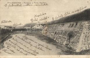1918 Palmanova, Fortezza e Porta Aquileia / fort, castle, gate (EK)