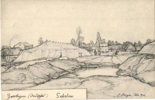 6 db RÉGI ukrán és lengyel városképes lap / 6 pre-1945 Polish and Ukrainian town-view postcards