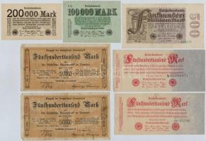 Németország / Weimari Köztársaság 1923. 7db-os vegyes bankjegy és szükségpénz tétel T:I--III Germany / Weimar Republic 1923. 7pcs of various banknotes and necessity notes C:AU-F