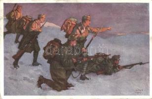 1917 34-es járőr Wolhyniában / WWI Austro-Hungarian K.u.K. military soldiers, patrol in Volhynia s: Gimes Lajos (EK)