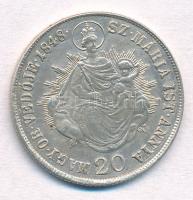 1848KB 20kr Ag "V. Ferdinánd" T:2,2- forrasztásnyom  
Adamo B5