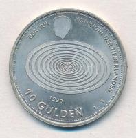 Hollandia 1999. 10G Ag Millenium T:1-,2 Netherlands 1999. 10 Gulden Ag Millenium C:AU,XF Krause KM#228