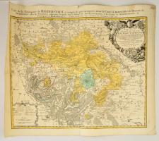 1750 Mappa specialis principatus Halberstadtis - Halberstadt térképe. Johann Baptist Homann:. Színezett rézmetszet / Map of Princedom Halberstadt . Belgium. Colored copper plate engraving. 63x55 cm