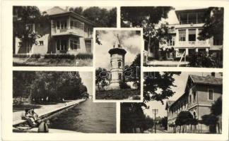 9 db VEGYES magyar városképes lap / 9 mixed Hungarian town-view postcards