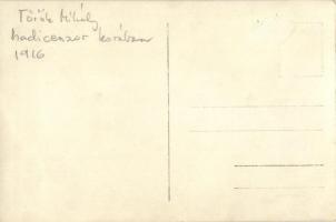 3 db RÉGI fotó képeslap tisztviselőkkel: Sokorópátkai Szabó István, Török Mihály hadicenzor korában ...