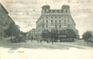 Fiume - 3 db régi városképes lap / 3 pre-1945 town-view postcards