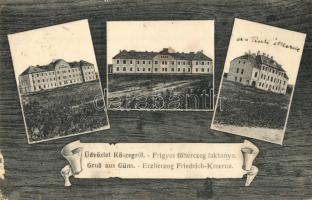 2 db régi történelmi magyar városképes lap: Kőszeg, Nagyvárad / 2 pre-1945 Historical Hungarian town...