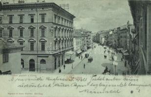 Fiume - 5 db régi városképes lap / 5 pre-1945 town-view postcards