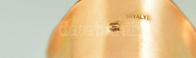 14k arany gyűrű judaika motívummal. Pecsétcsűrű. 4,8 g / 14 C gold judaica ring size: 66