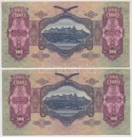 1930. 100P (2x) közeli sorszámok, csillagos sorozatszám T:II,III