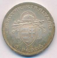 1938. 5P Ag "Szent István" T:2 patina, ph.
Adamo P8.1
