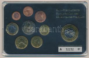 Szlovénia 2007. 1c-2E (8xklf) forgalmi sor, műanyag tokban + 2003. 1E jelzett próbaveret T:1 Slovenia 2007. 1 Cent - 2 Euro (8xdiff) coin set in plastic case + 1 Euro marked essai C:UNC