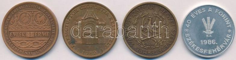 4db-os MÉE emlékérem tétel, benne 1973. "Pest Buda Óbuda Egyesítésének századik évfordulójára&q...