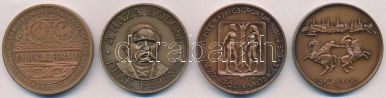 4db-os MÉE emlékérem tétel, benne 1973. "Pest Buda Óbuda Egyesítésének századik évfordulójára&q...