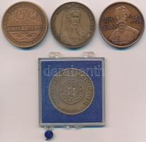 4db-os MÉE emlékérem tétel, benne 1973. "Pest Buda Óbuda Egyesítésének századik évfordulójára", 1987. "Erzsébet királyné születésének emlékére a Magyar Éremgyűjtők Egyesülete", 1988. "Türr István / MÉE-MNT XVIII. Vándorgyűlés", 1979. "Magyar Éremgyűjtők Egyesülete" T:2