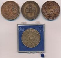 4db-os MÉE emlékérem tétel, benne 1973. "Pest Buda Óbuda Egyesítésének századik évfordulójára&q...