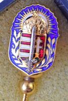 DN "Vitézi Jelvény" modern, zománcozott jelvény, hátoldalán sorszámmal + miniatűr kitűző T...